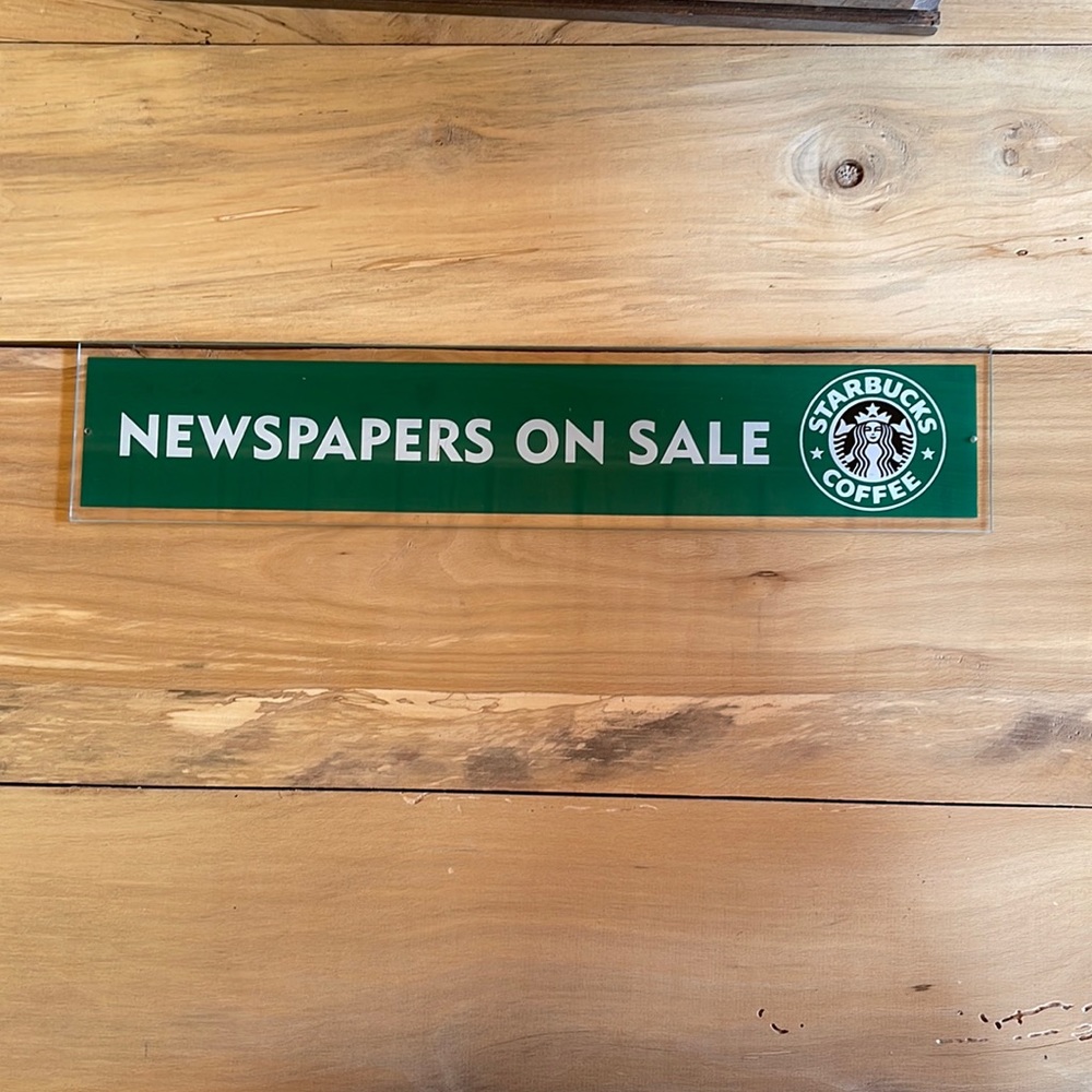 Starbucks acrylic sign